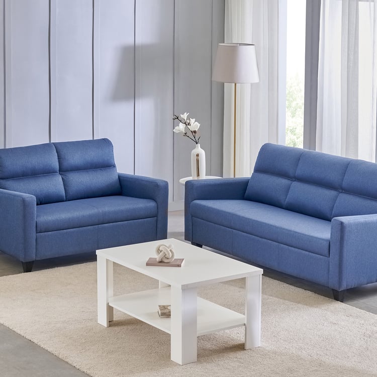 Helios California Fabric 3+1+1 Seater Sofa Set - Blue