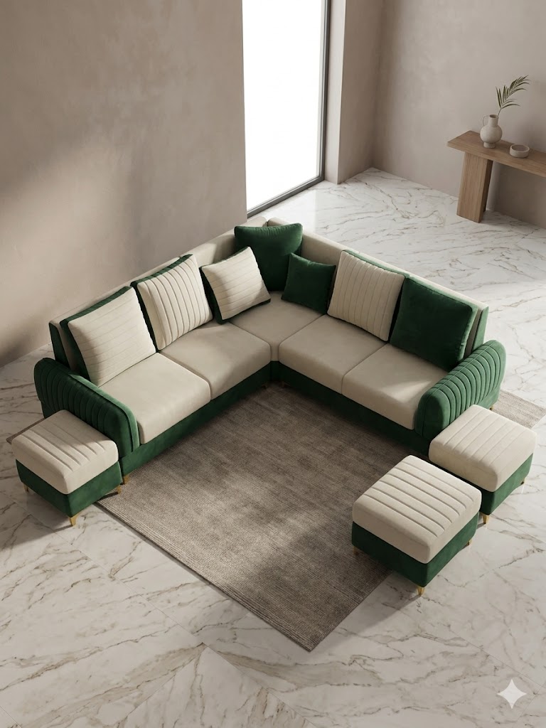 The Botanica Dual-Tone Sectional Sofa